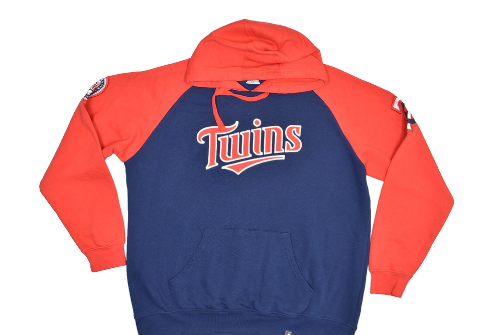 Majestic Minnesota Twins Hoodie Men's Blue Red MLB Baseball Sweatshirt Size 2XL